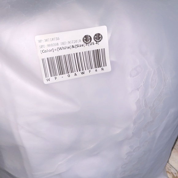 👰🏻♀️Boho V-neck A-line Long Sleeve Lace V-Back Wedding Dress👰🏻♀️NWT~4 - Picture 14 of 16